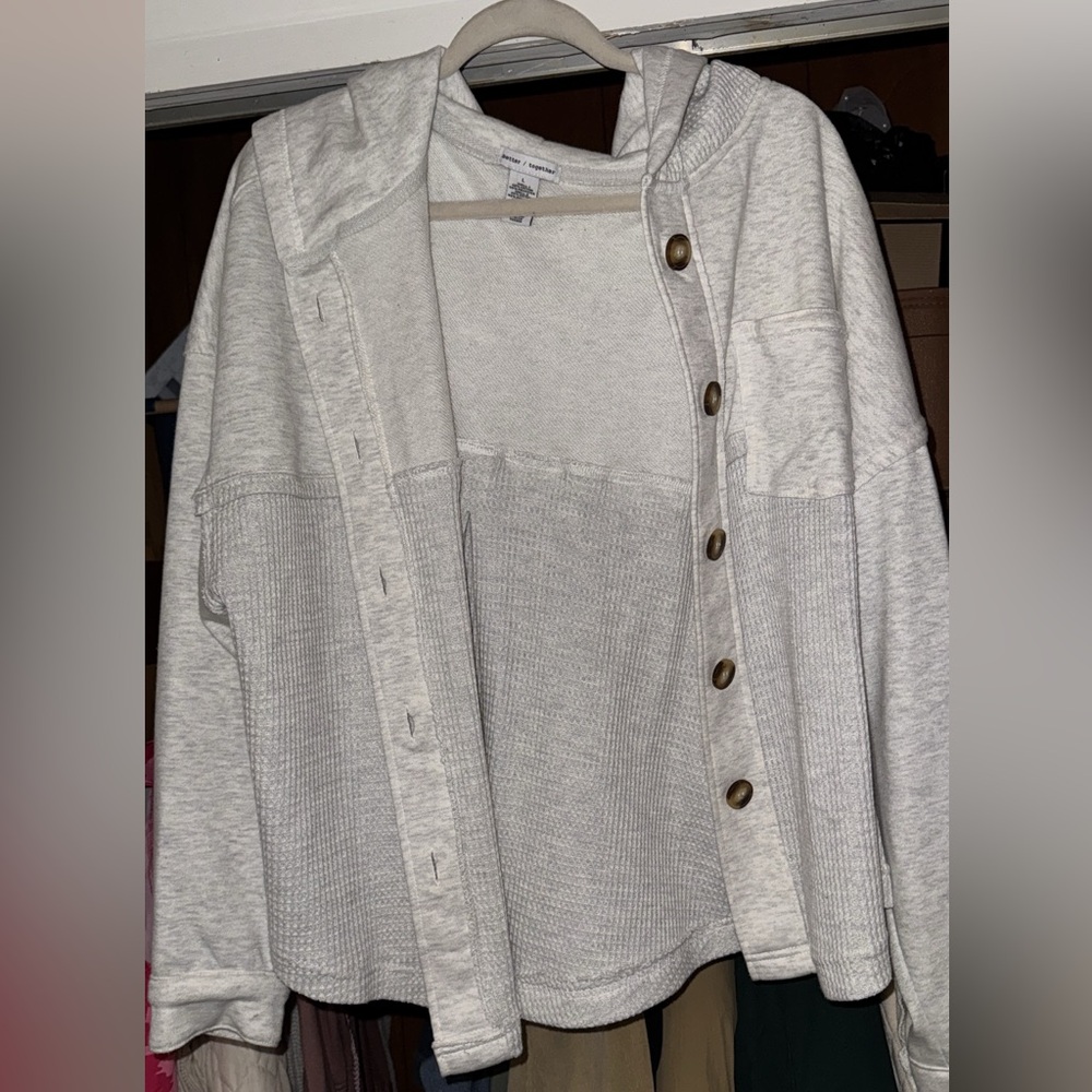 Women's gray Button-Up Cardigan
